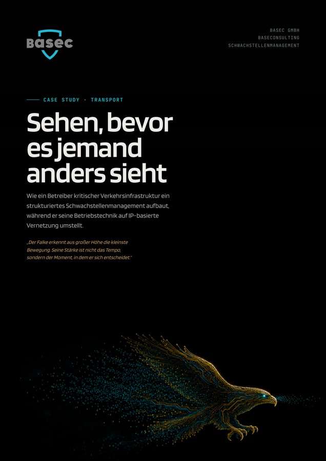 Cover der Case Study: Schwachstellenmanagement bei einem KRITIS-Betreiber im Verkehr