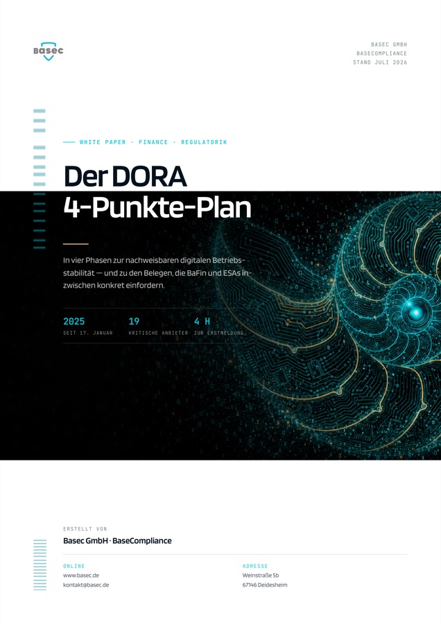 Cover White Paper: Der DORA 4-Punkte-Plan