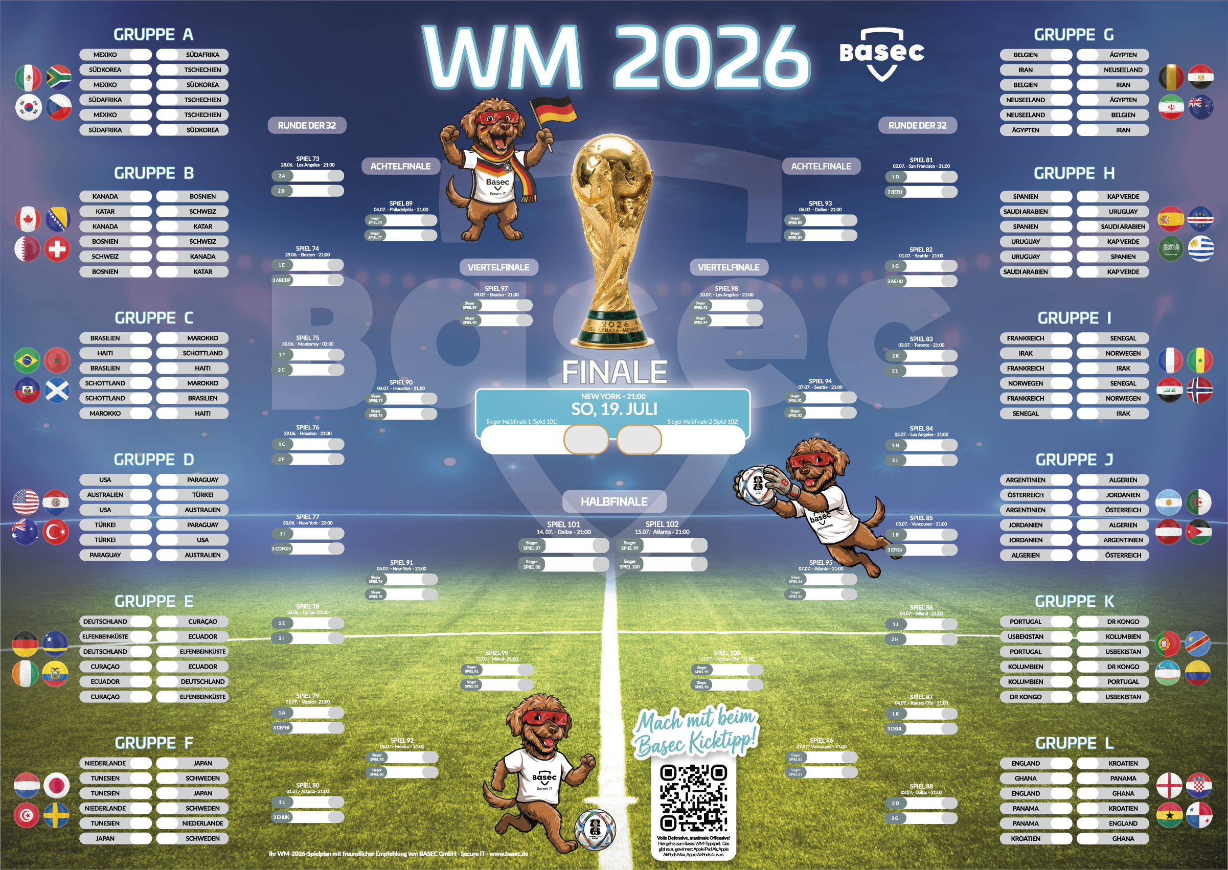Ihr persönlicher WM-Spielplan – kostenlos nach Hause